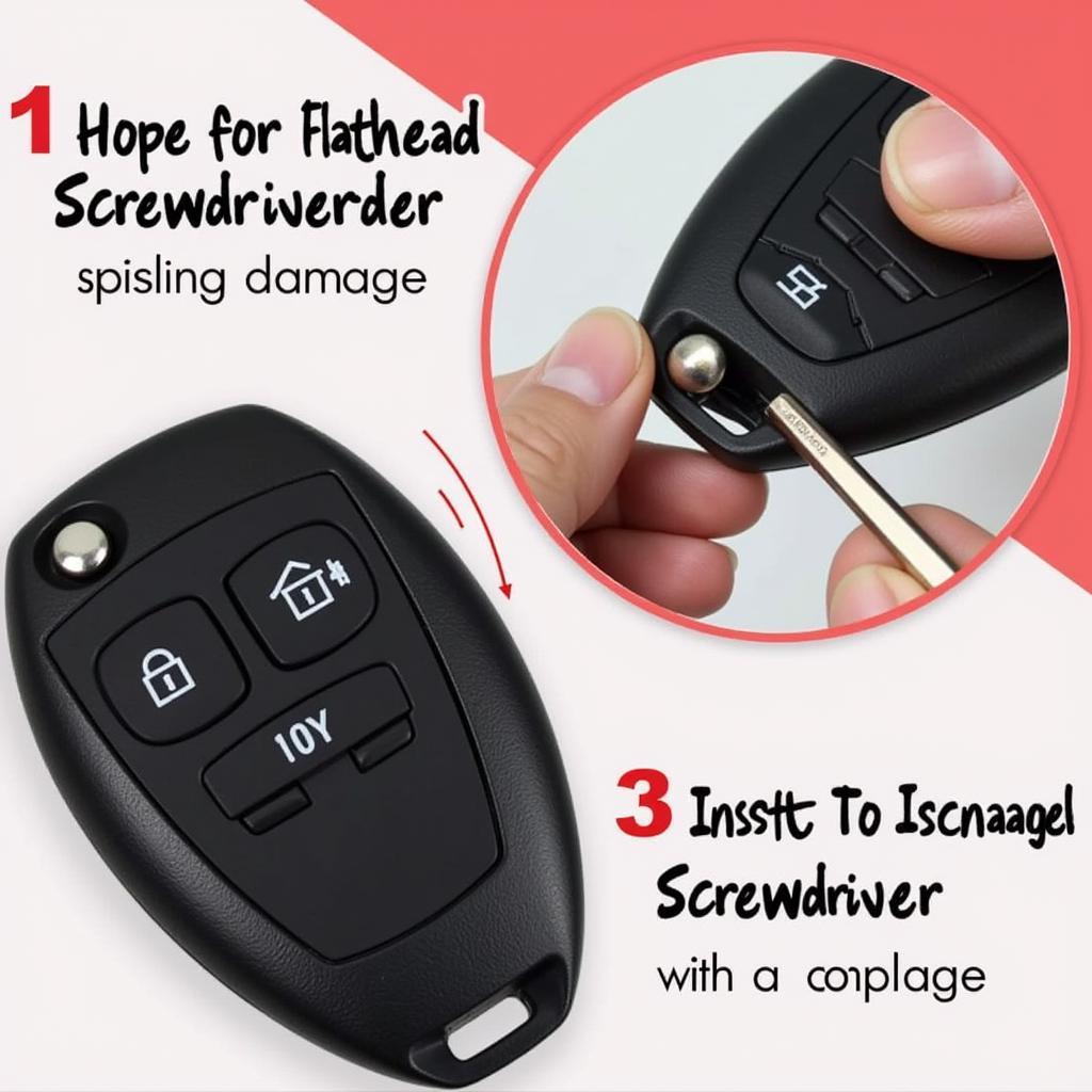 Kia Key Fob Disassembly Using Screwdriver