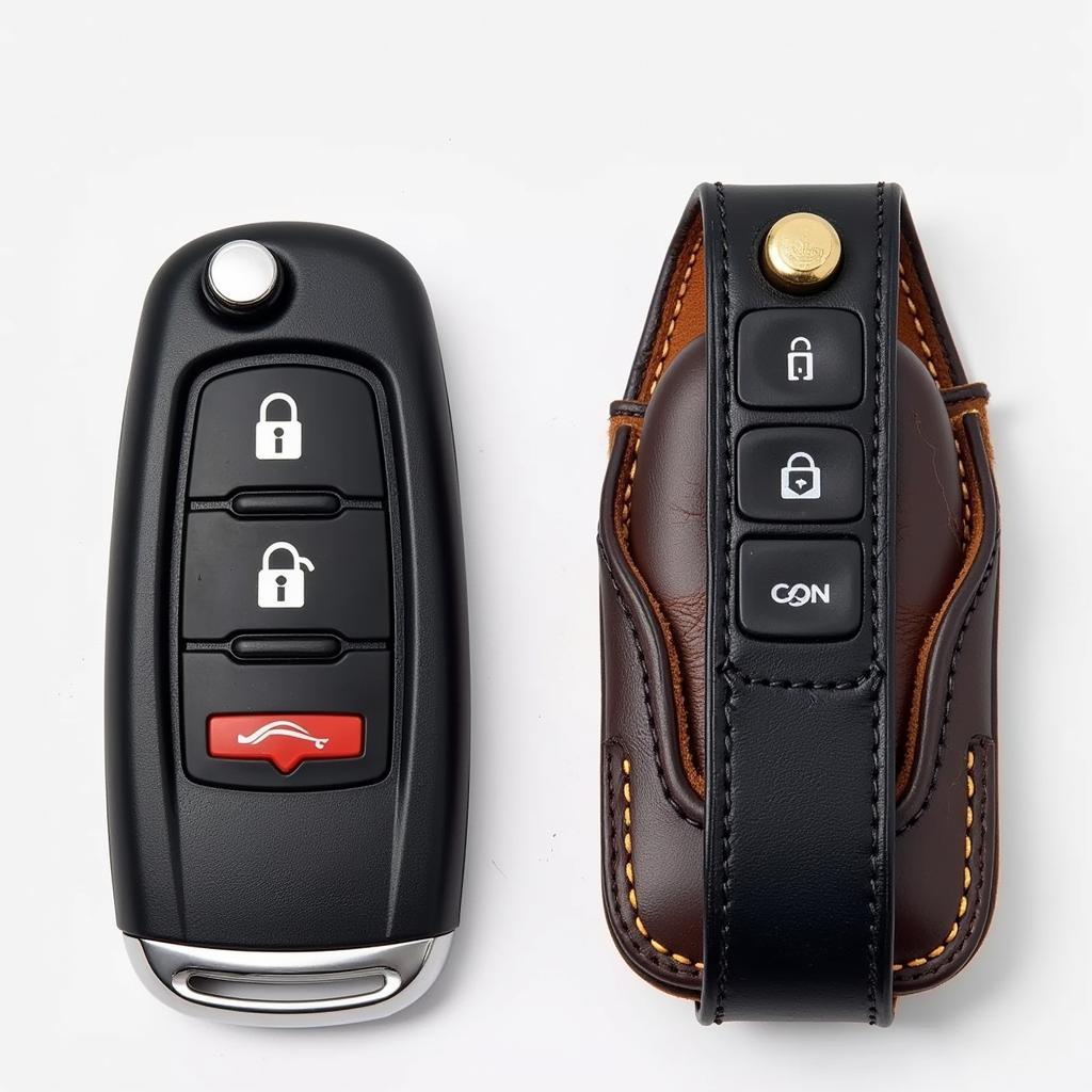 Leather Key Fob Holder Protecting Key from Scratches