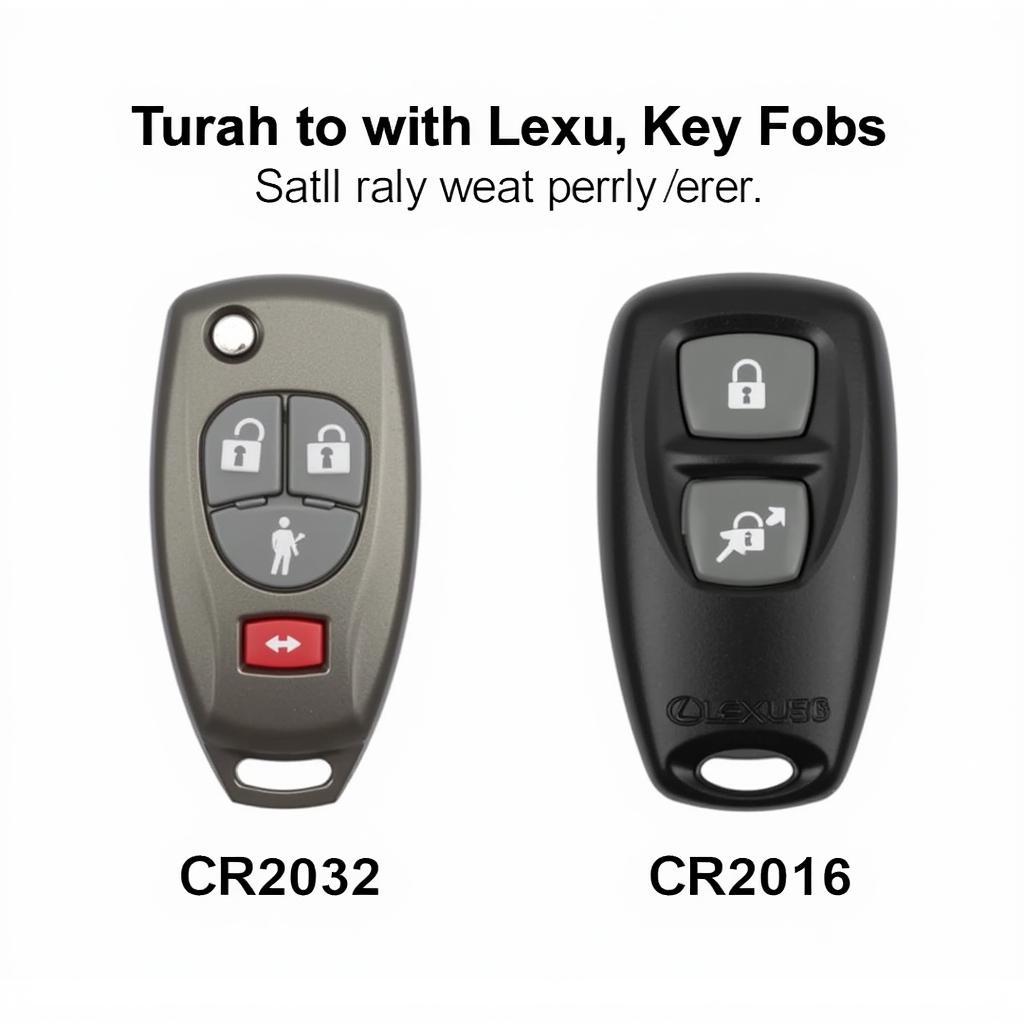 Lexus Key Fob Battery Types