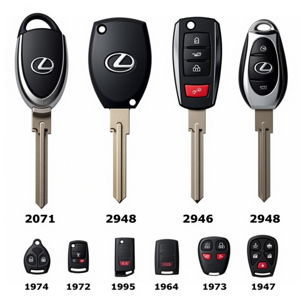 Different Lexus Key Fob Models