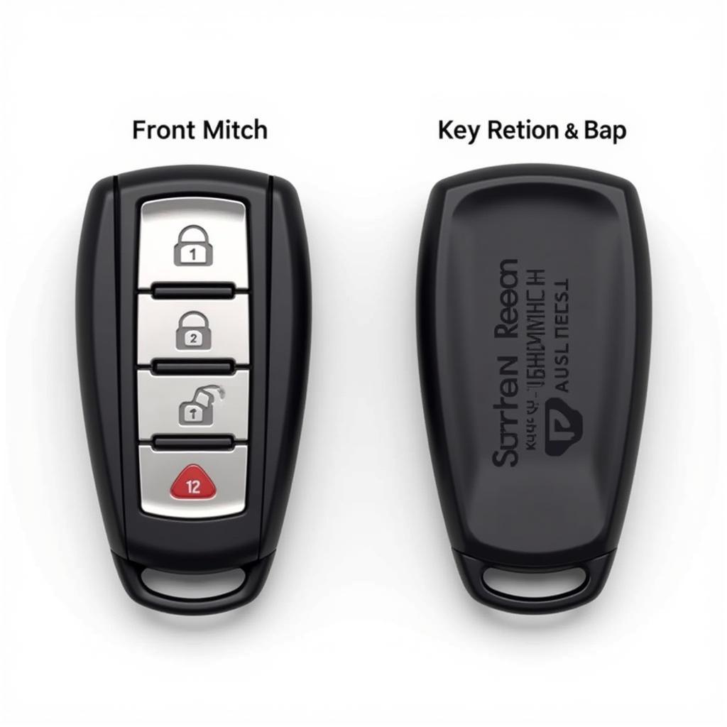 Lexus NX300 Key Fob Front and Back Views