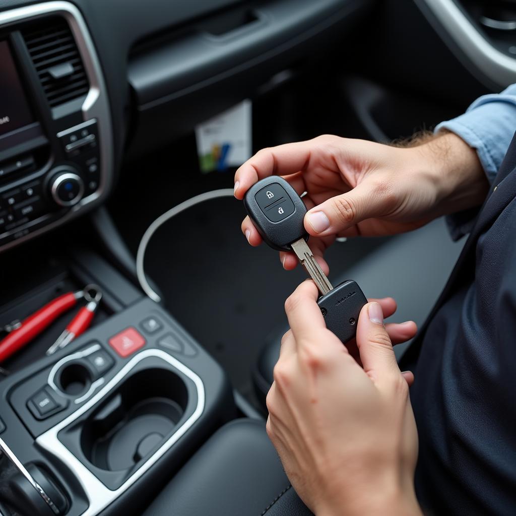 Locksmith Programming a Car Key Fob