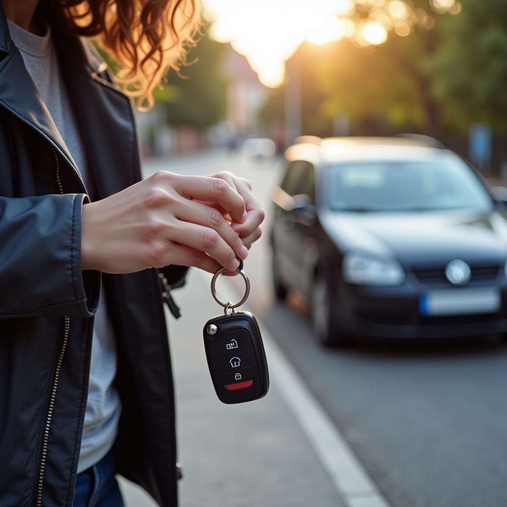 Searching for a lost car key fob