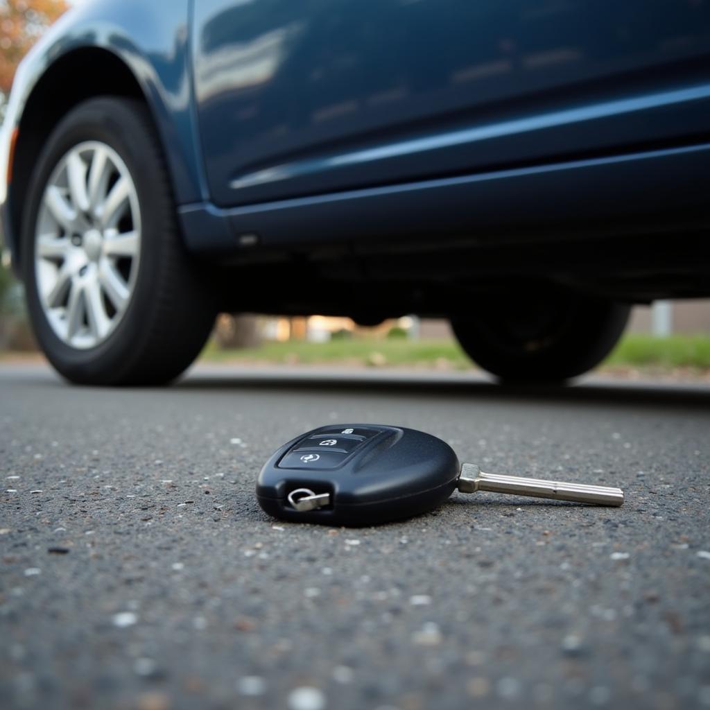 Lost Car Key Fob and Car Door