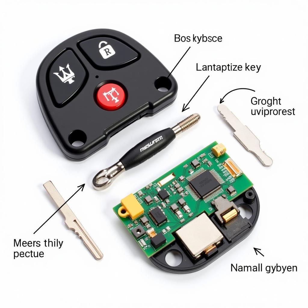 Maserati Ghibli Key Fob Internal Components