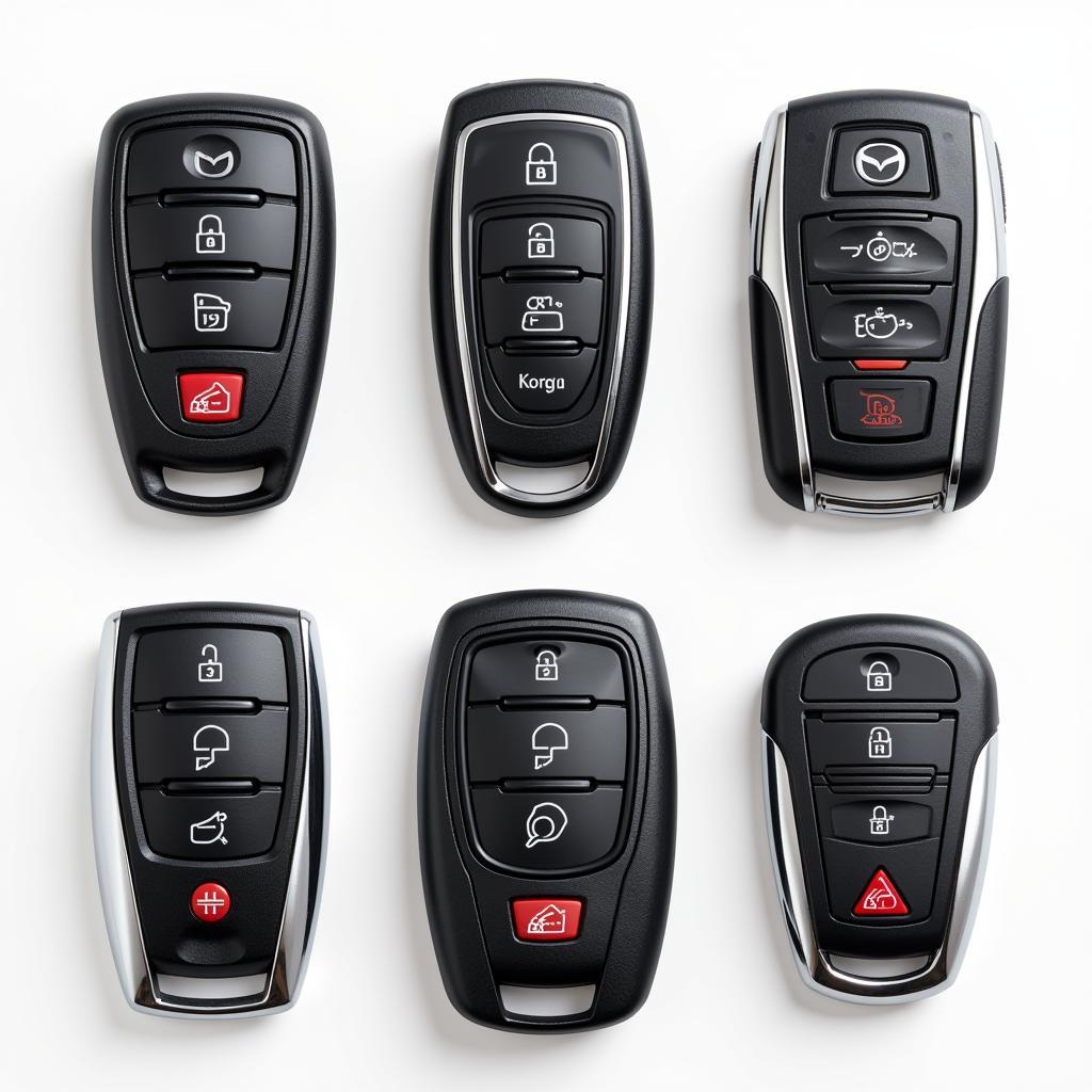 Different Types of Mazda 5 Key Fobs