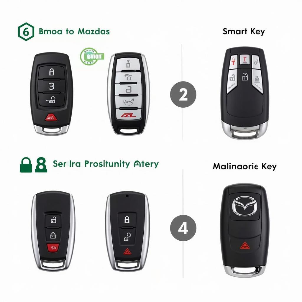 Different Types of Mazda 6 Key Fobs and their Features - Smart Key, Proximity Key, and Standard Key Fob