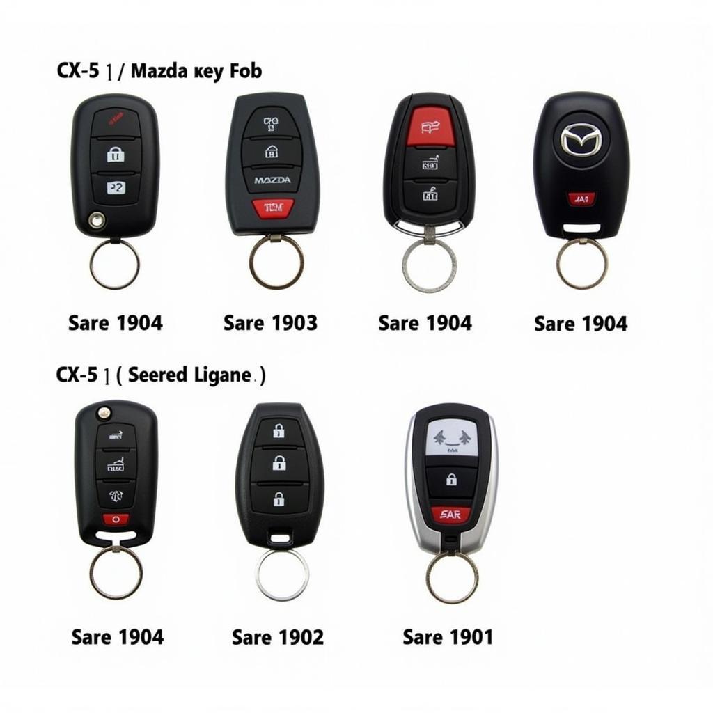 Different Mazda CX-5 Key Fobs