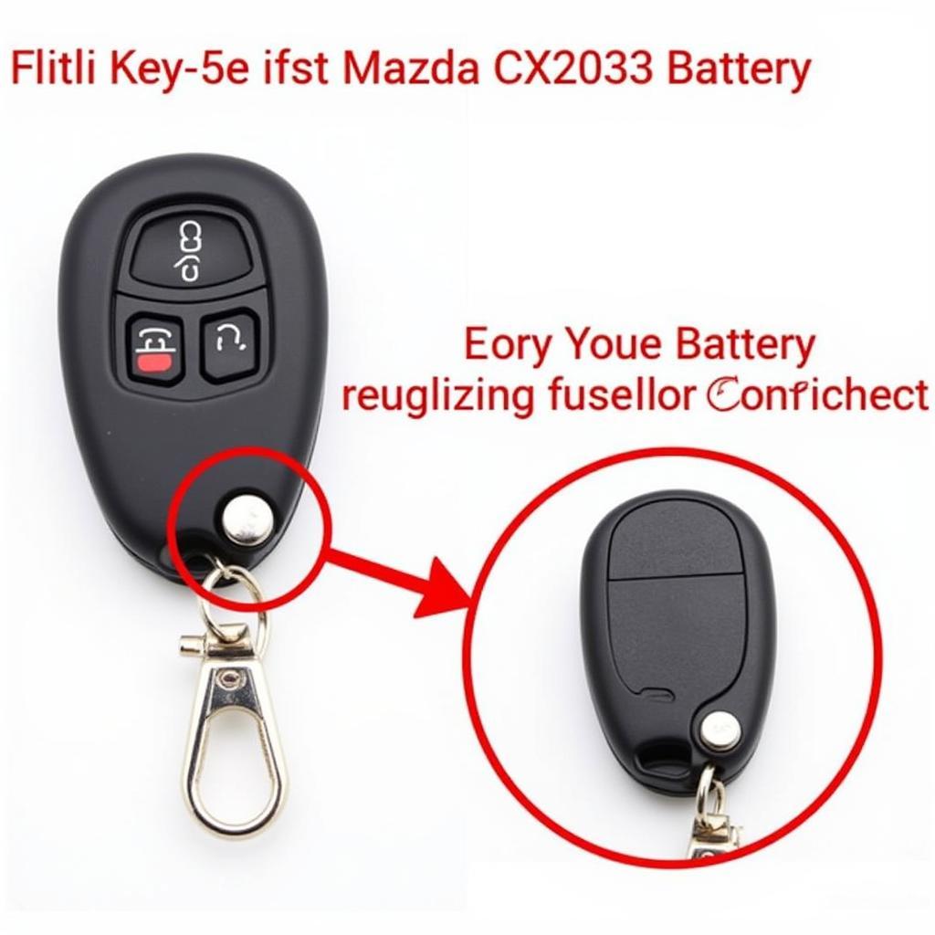 Replacing the battery in a Mazda CX-5 Key Fob