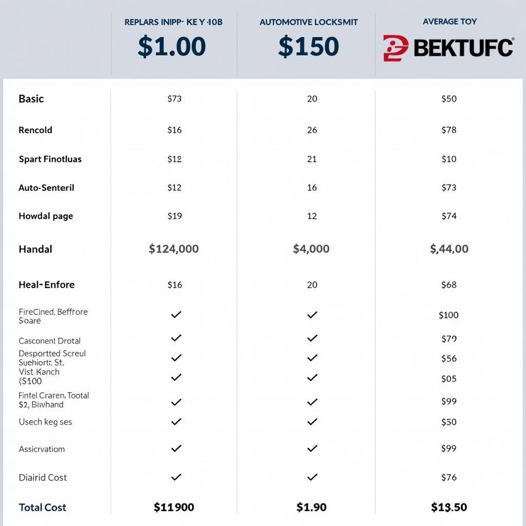 Mazda Key Fob Replacement Cost Comparison Chart