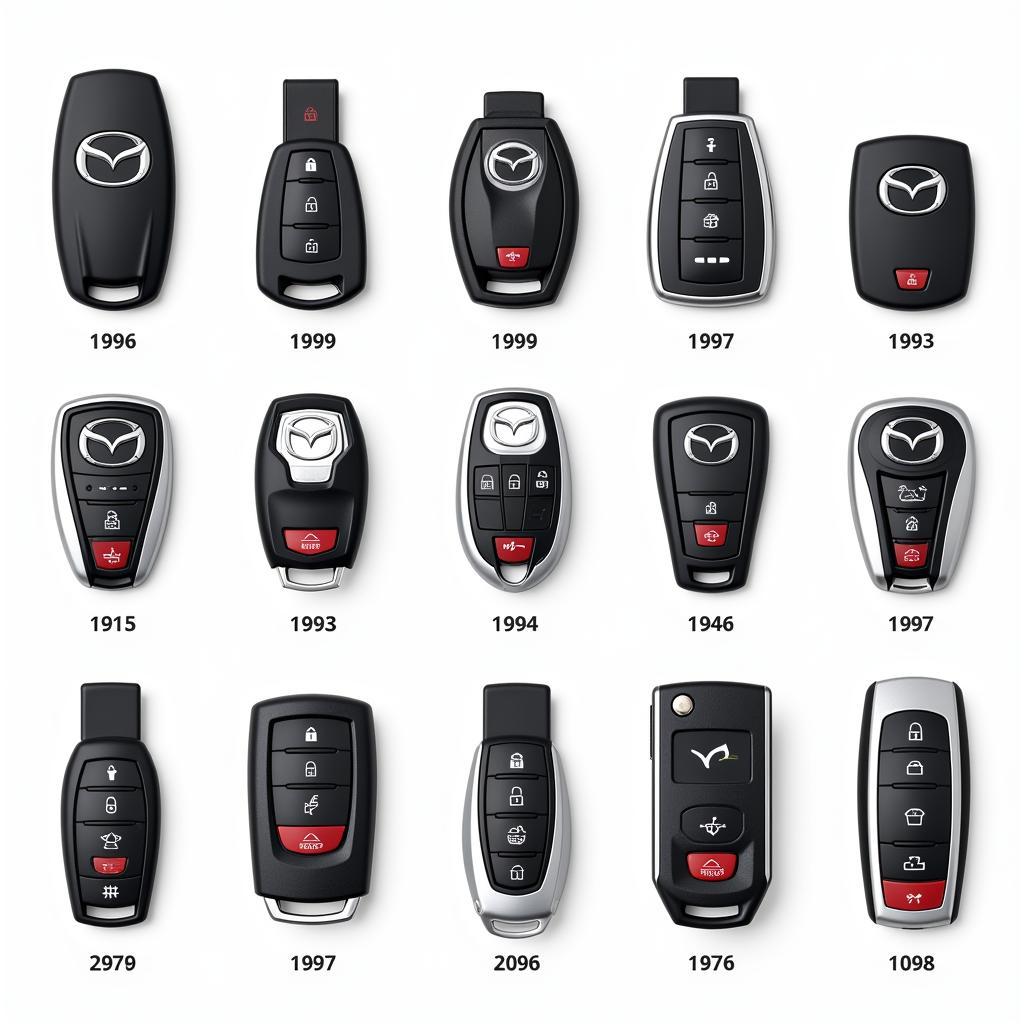 Different Mazda Key Fob Types