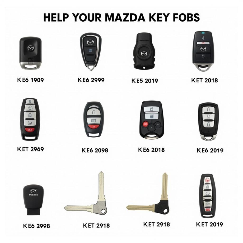 Different Mazda Key Fob Types