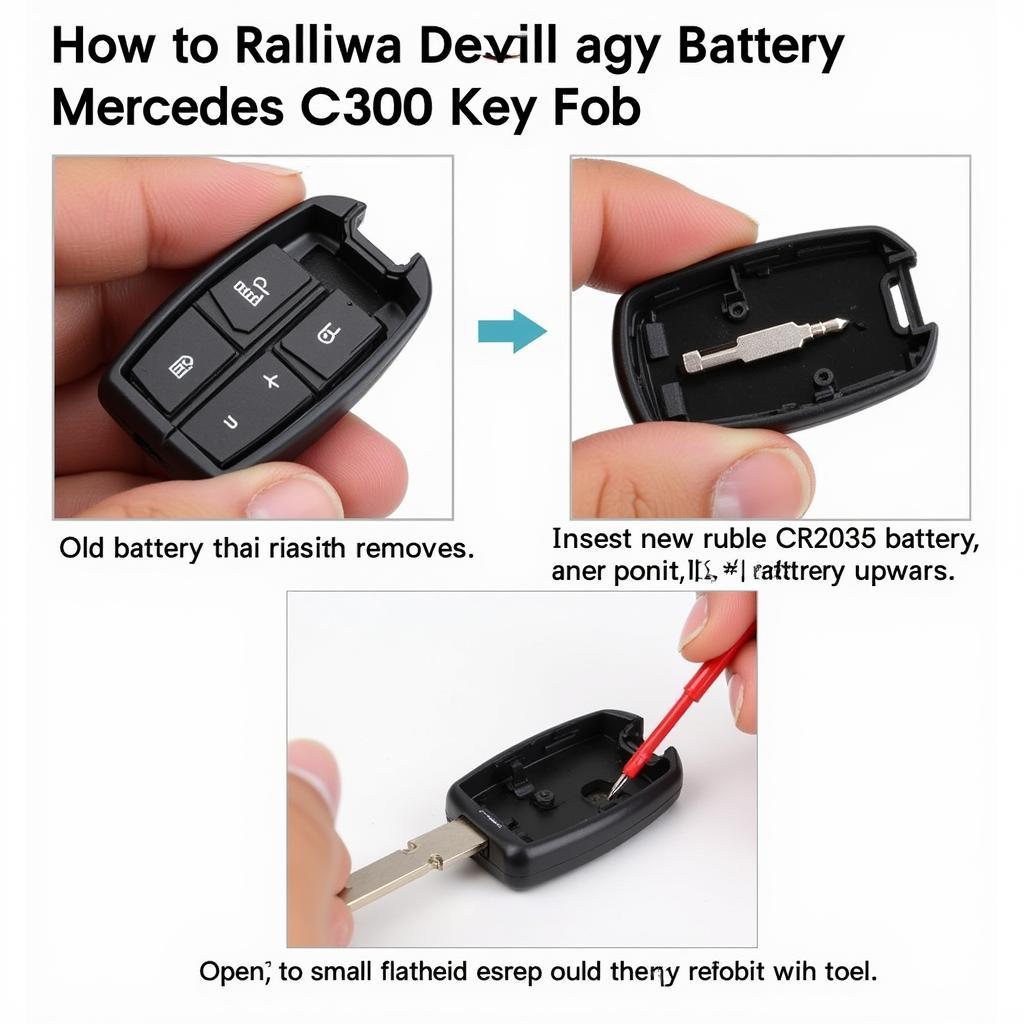 Replacing the battery in a Mercedes C300 key fob