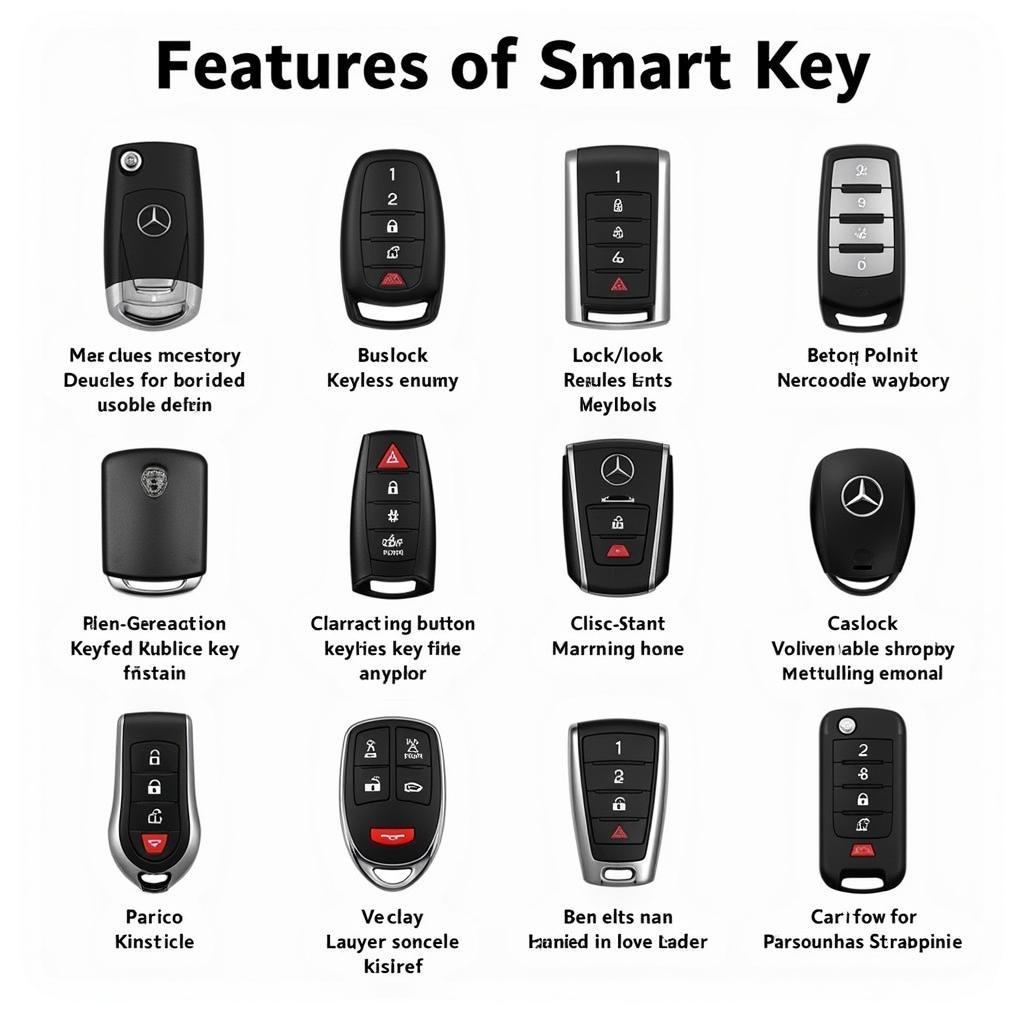 Different types of Mercedes key fobs and their features