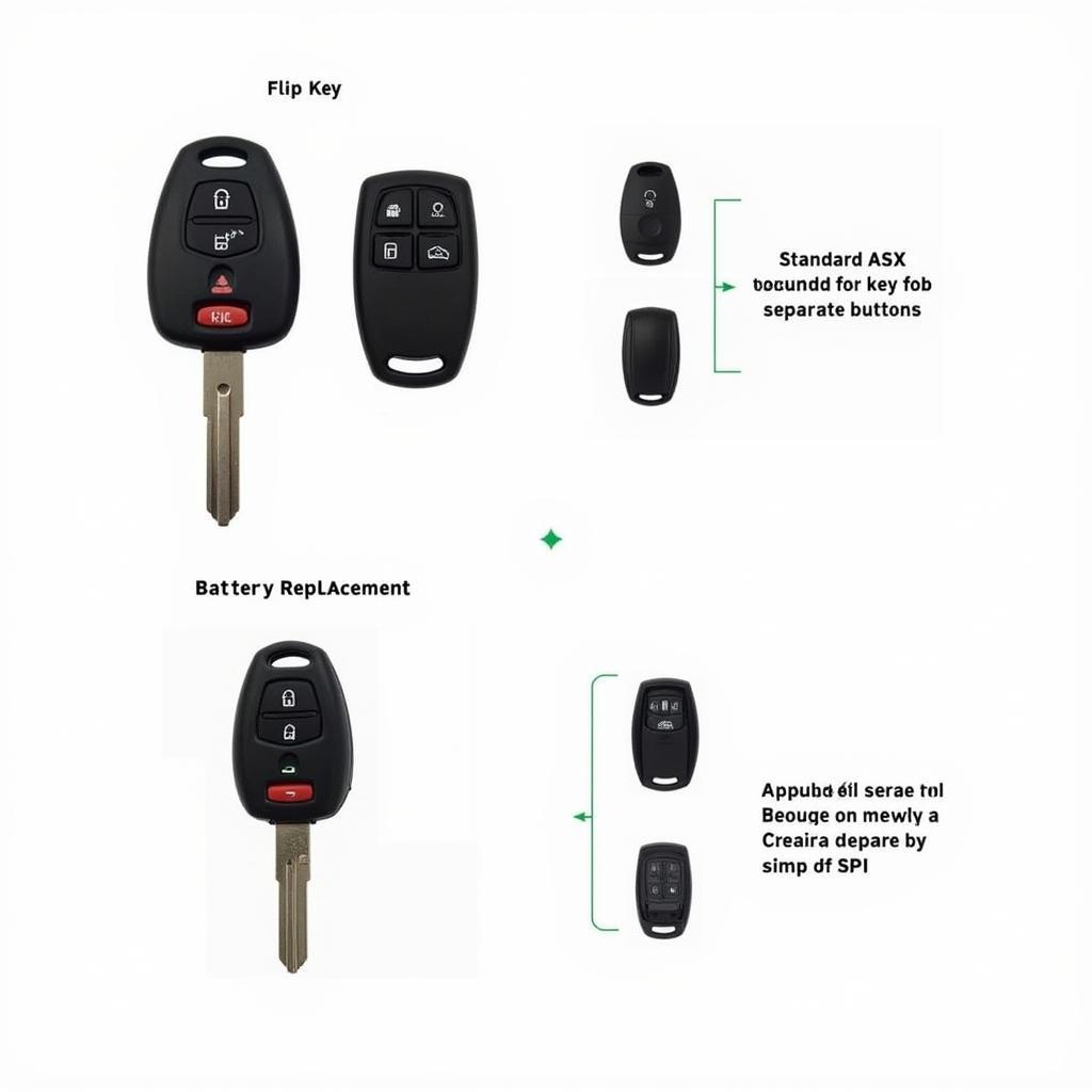 Mitsubishi ASX Key Fob Types