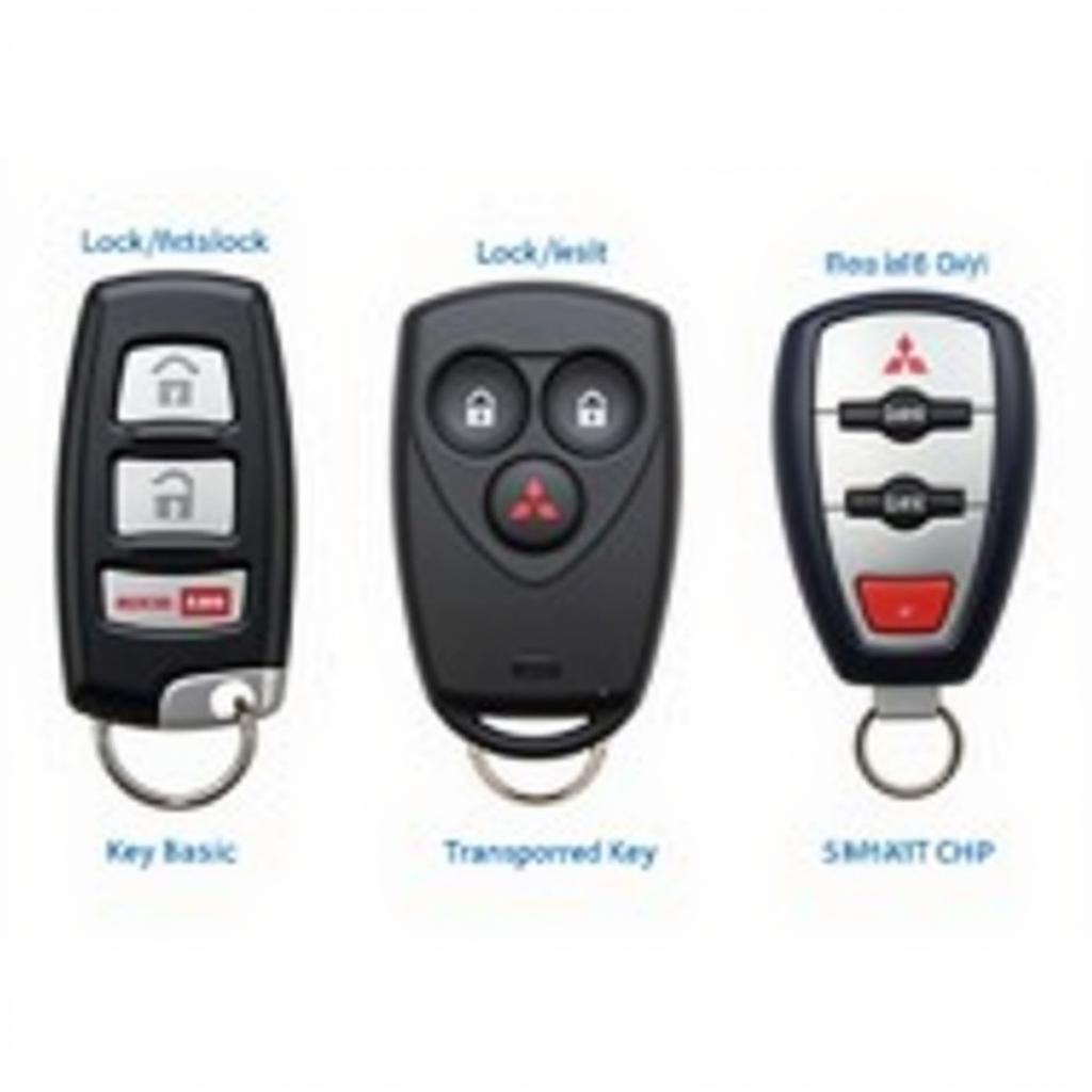 Mitsubishi Galant Key Fob Types: Basic Remote, Transponder Key, Smart Key