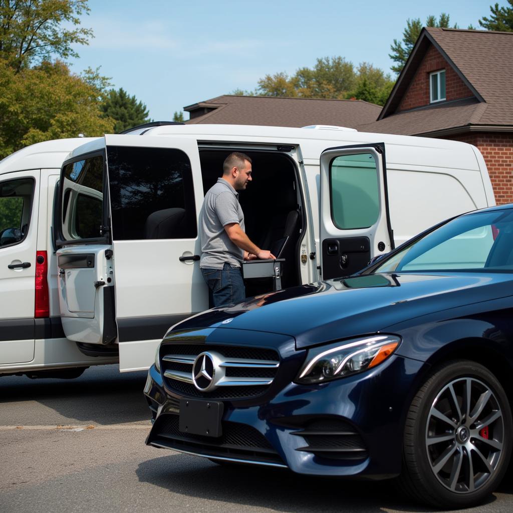 Mobile Locksmith Van Programming Mercedes Key