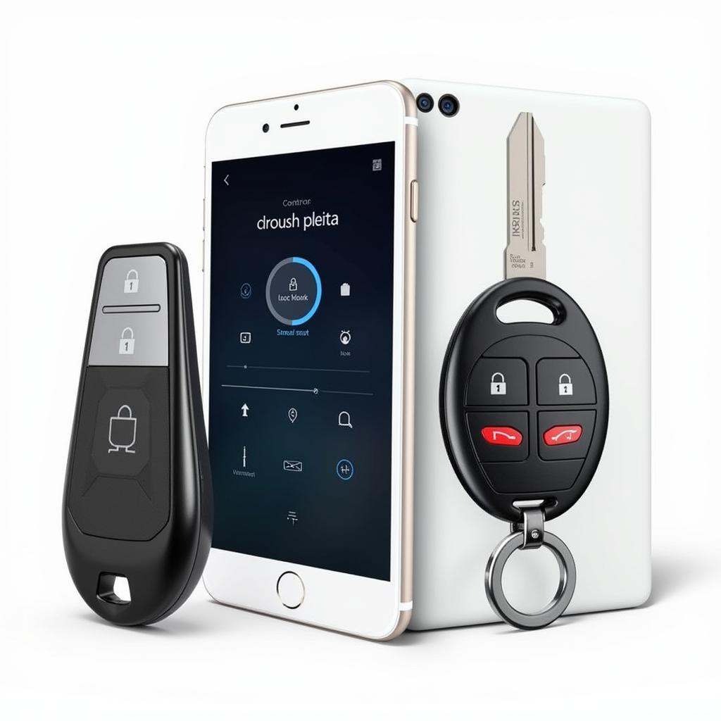 Modern Key Fob with Smartphone