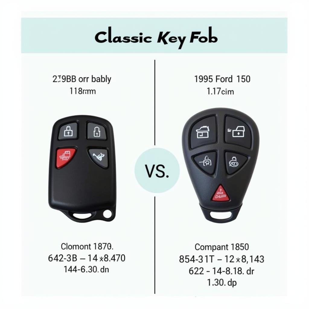 Comparing modern and classic key fobs