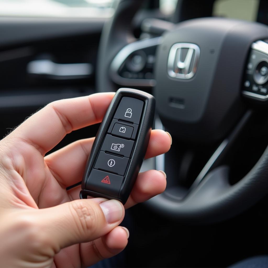 Holding a New 2019 Honda Odyssey Key Fob