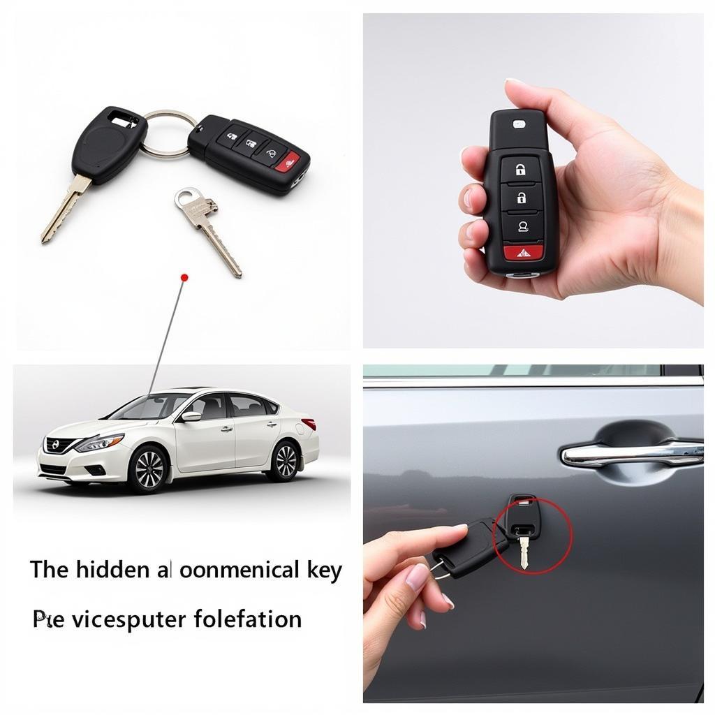 Location of the Hidden Key in a Nissan Altima Key Fob