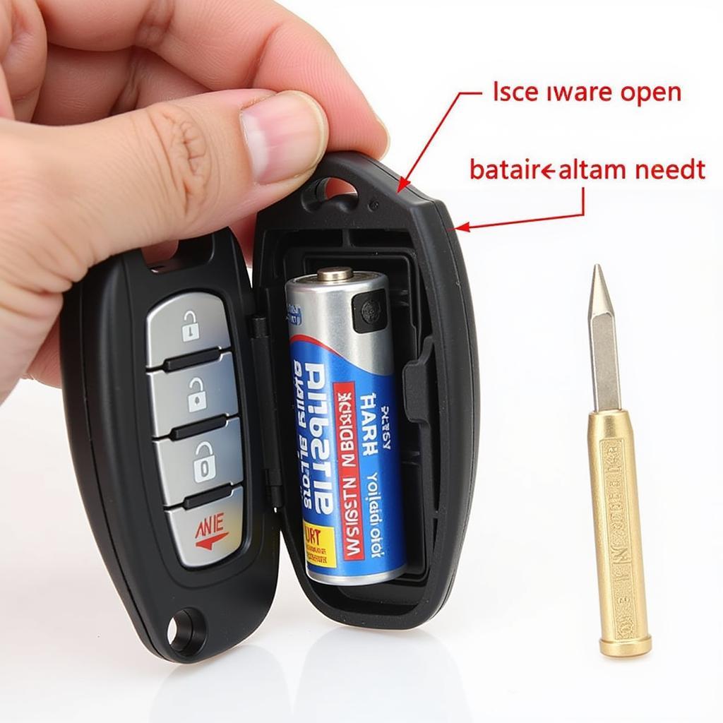 Nissan Altima Key Fob Battery Compartment Open