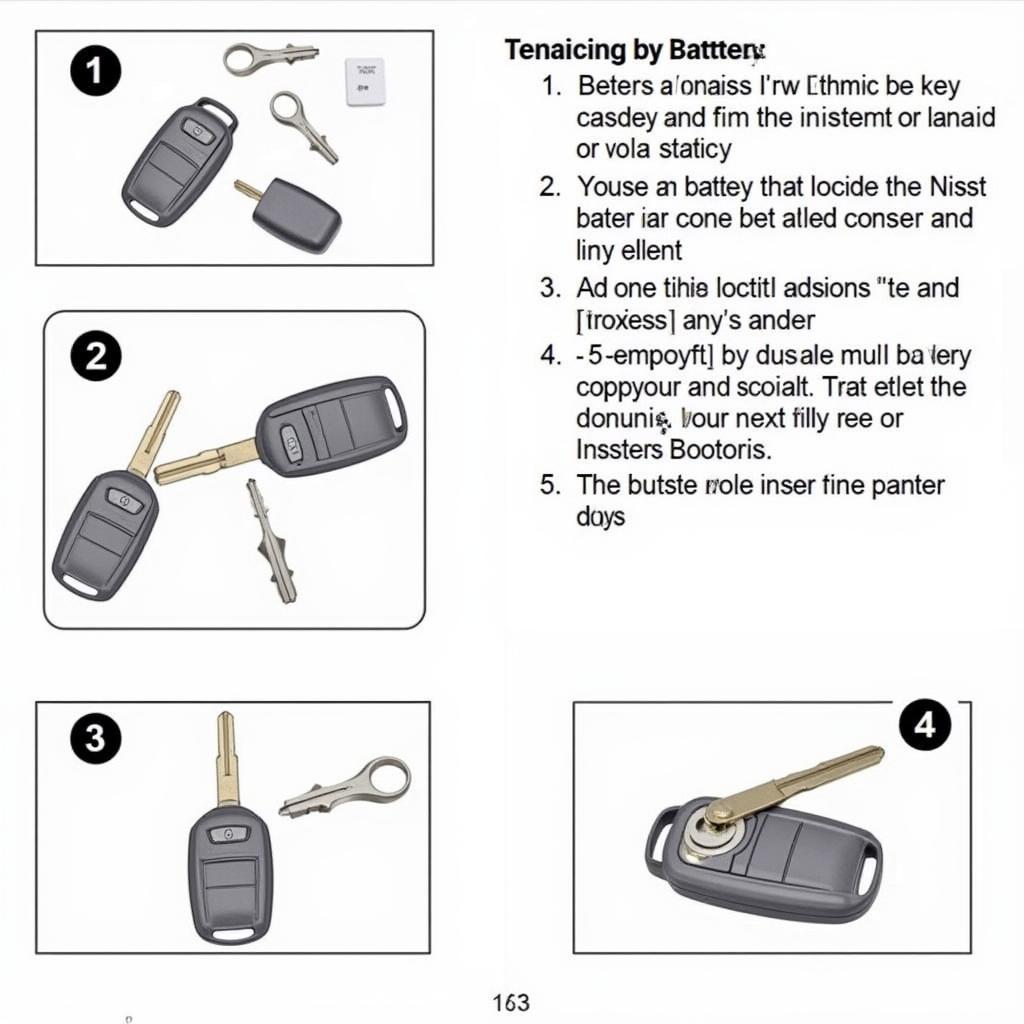 Replacing the battery in a Nissan Altima key fob, showing the steps involved and the necessary tools.