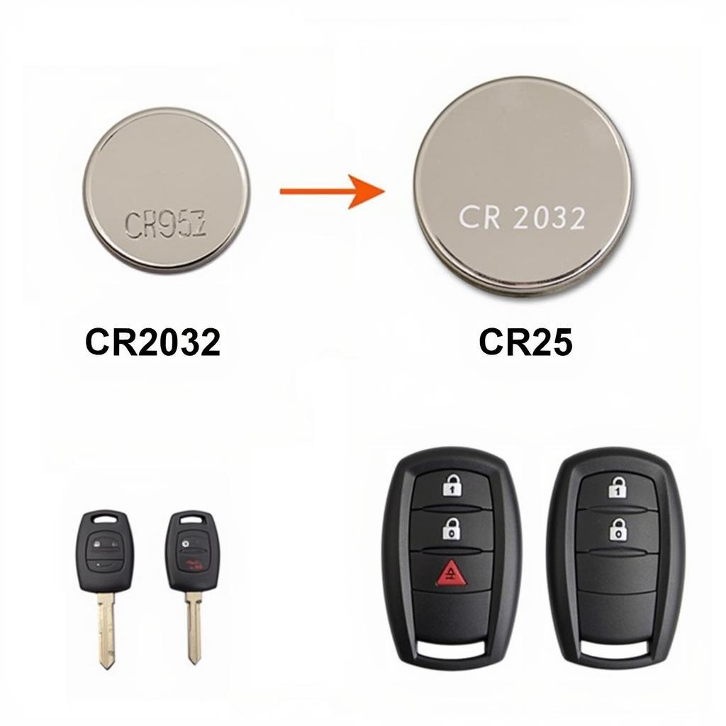 Nissan Altima Key Fob Battery Types CR2032 and CR2025