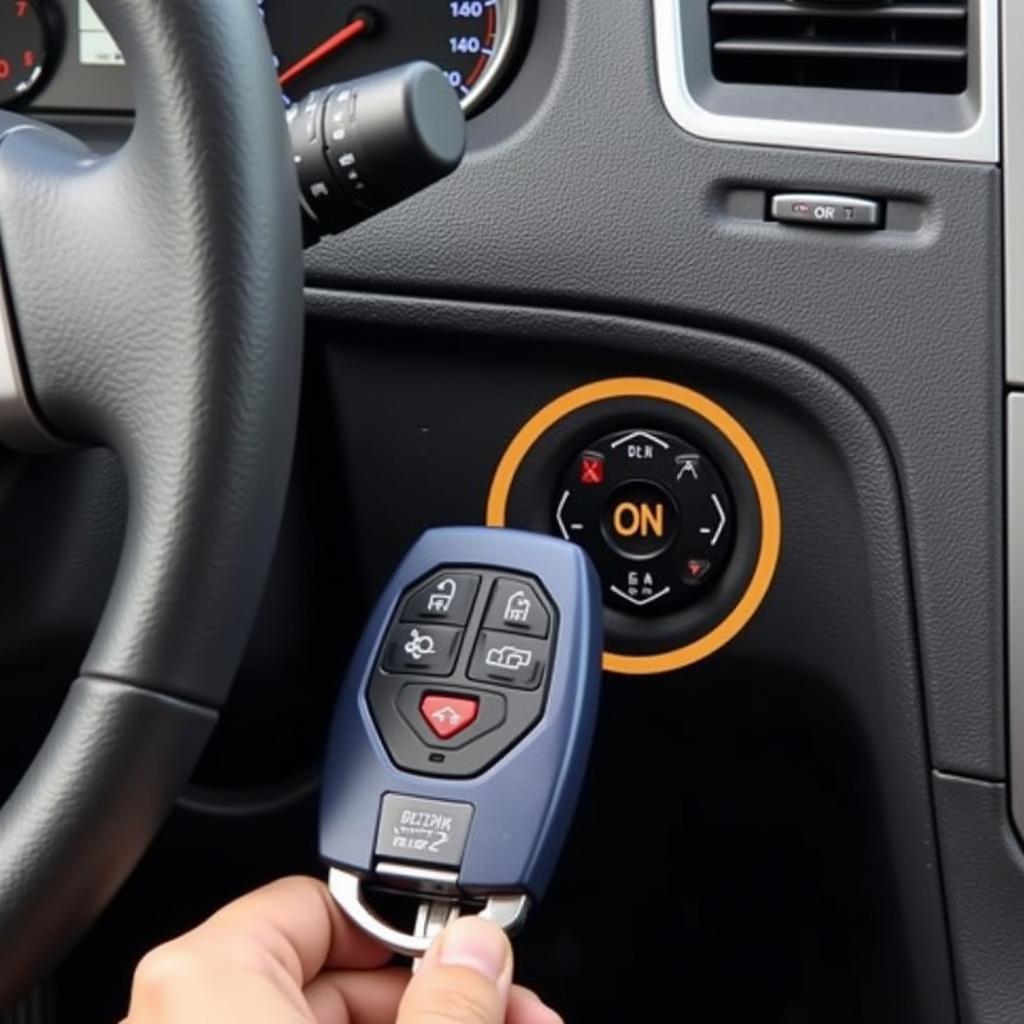 Nissan Altima Key Fob in Ignition