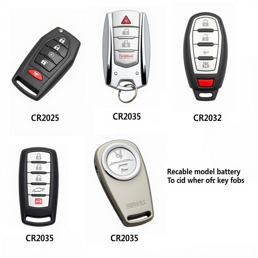 Different Nissan Key Fob Battery Types