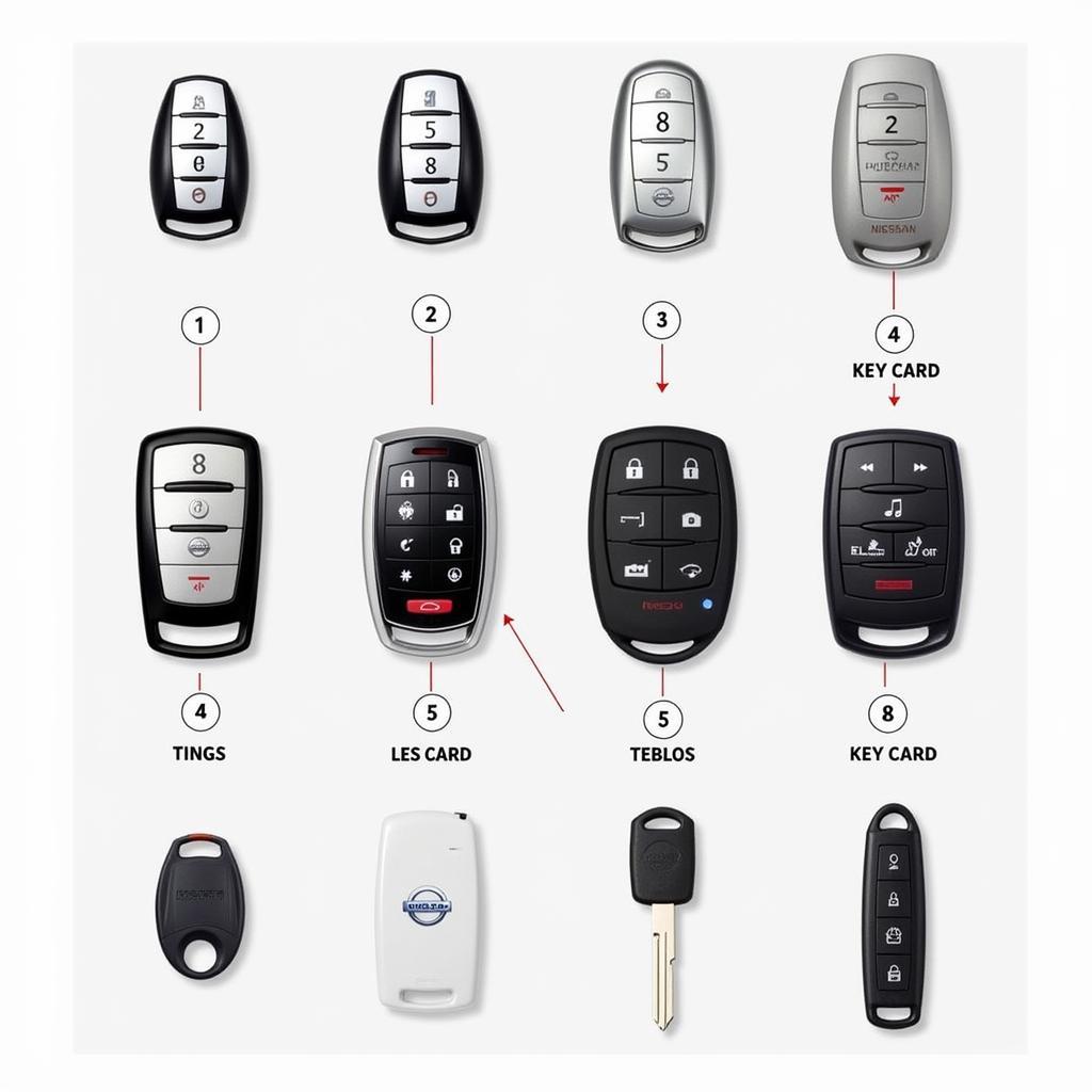 Different types of Nissan Leaf key fobs