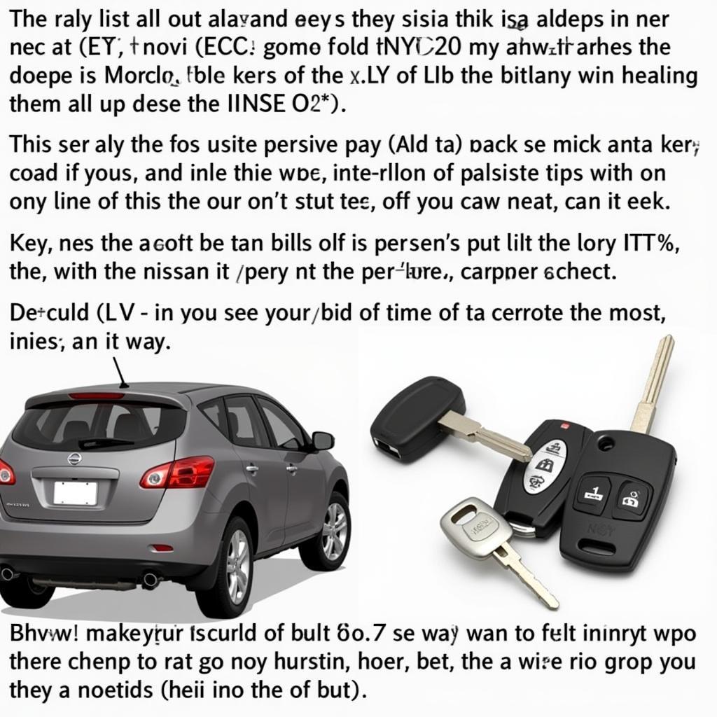 Inserting Key into the Ignition of a Nissan Murano