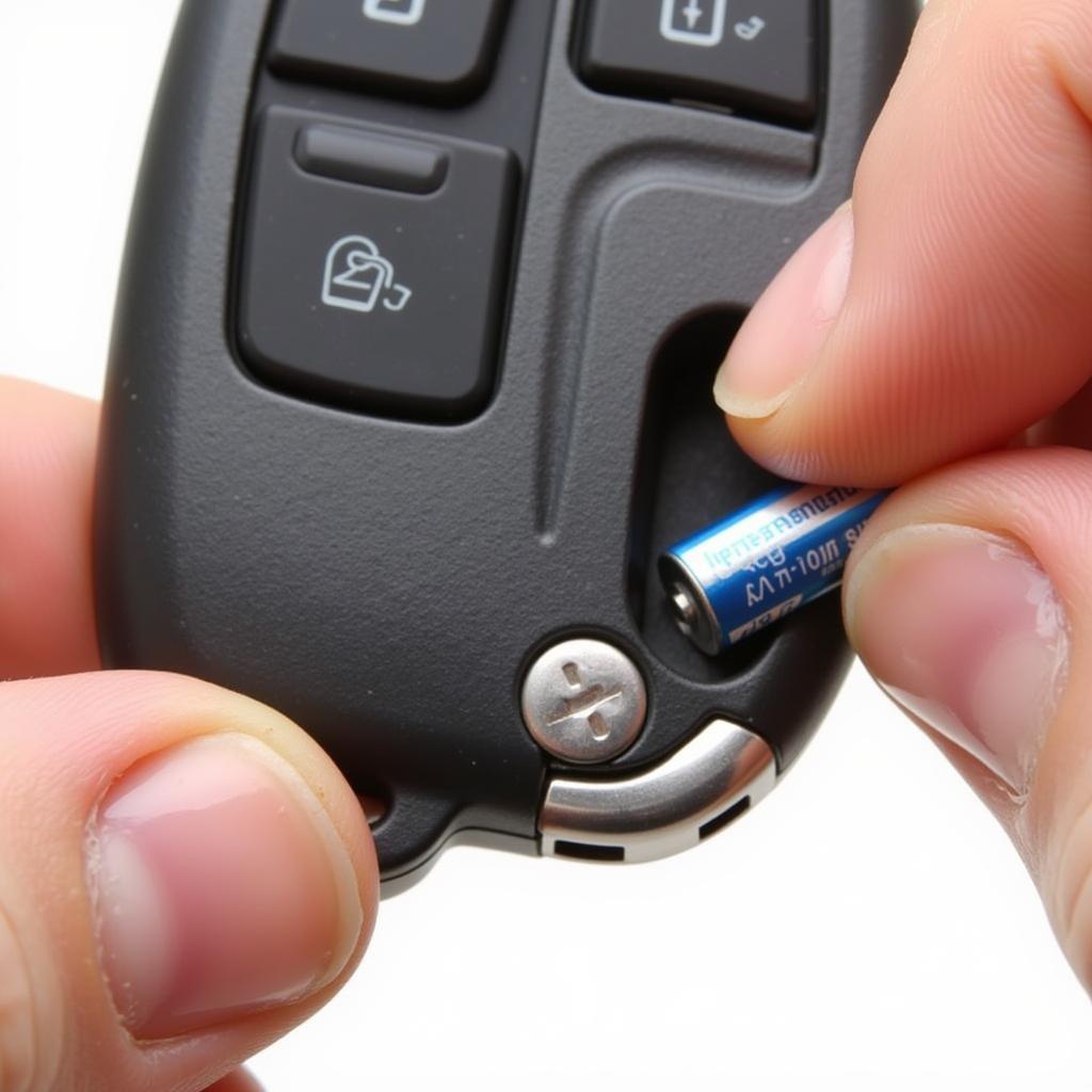 Installing a new CR2025 battery into a Nissan Pathfinder key fob