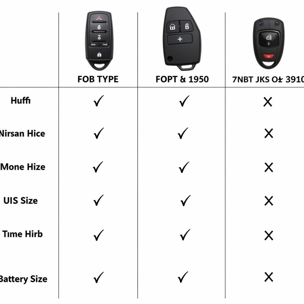 Nissan Rogue Key Fob Types and Battery Sizes