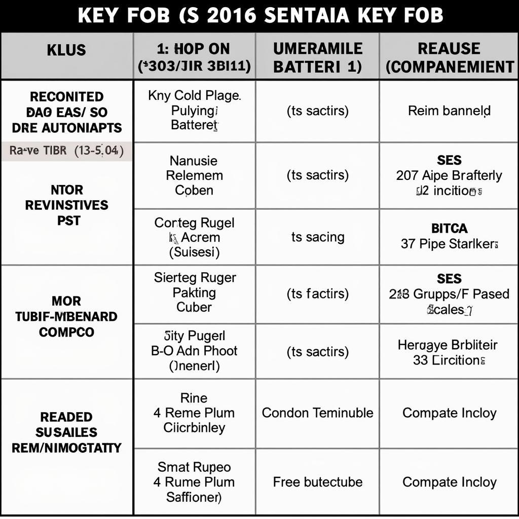 Nissan Sentra Key Fob Battery Types and Compatibility Chart: CR2032 and Alternatives