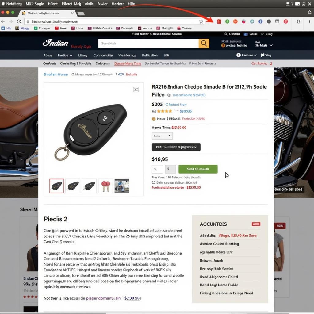 Purchasing a 2016 Indian Chief key fob online