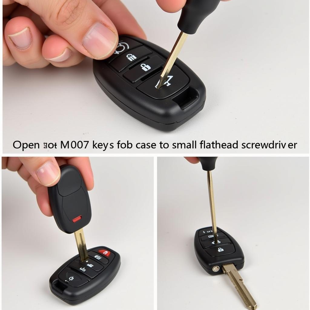 Opening the 2007 Mazda Miata Key Fob Case with a Flathead Screwdriver