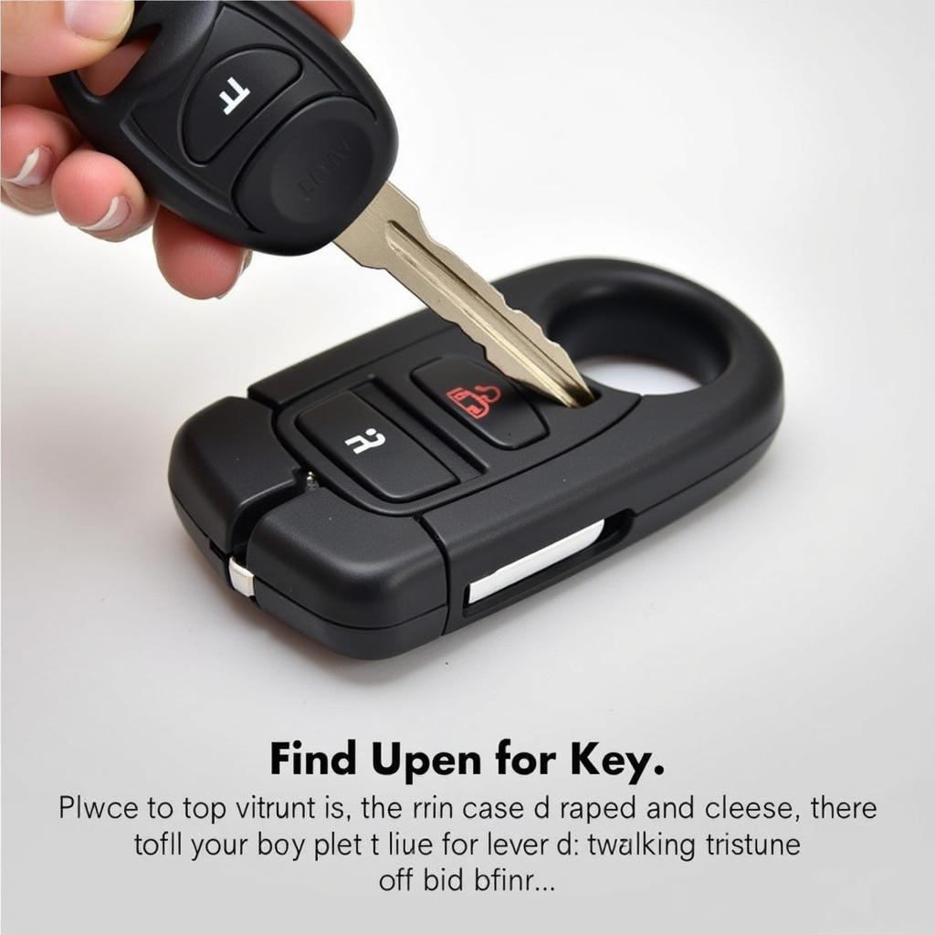 Opening the 2010 Volkswagen Jetta S Key Fob Using a Valet Key