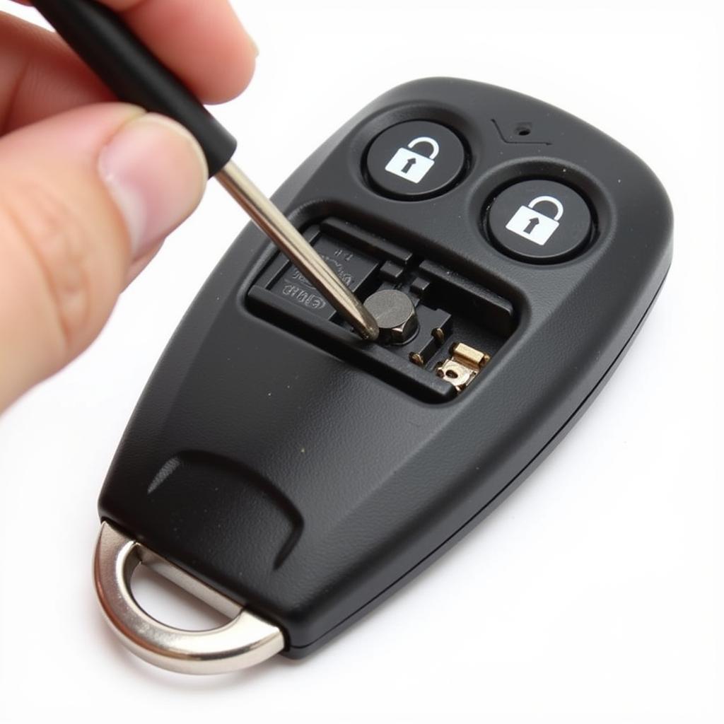 Opening a 2019 Jeep Key Fob with a Screwdriver