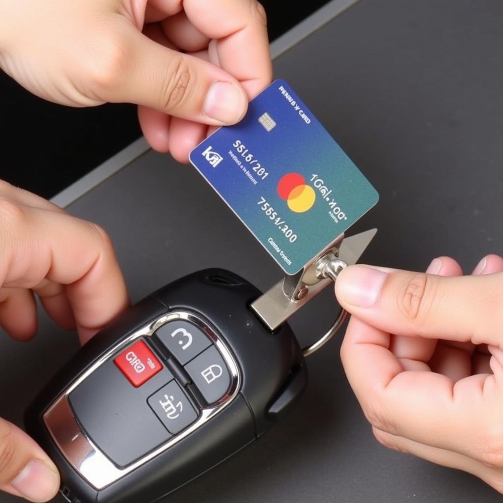 Opening a GM Key Fob with a Credit Card - Emergency Method