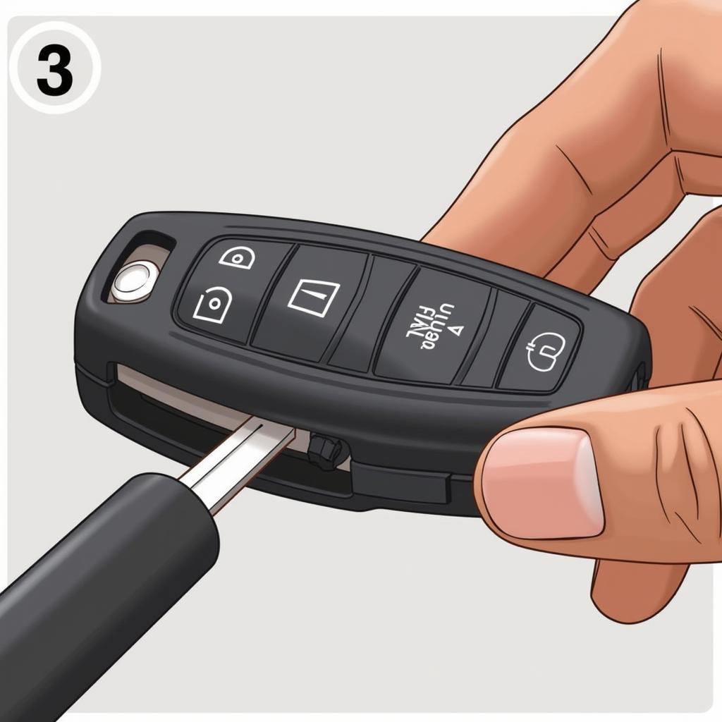 Opening a Honda Accord Key Fob with a Screwdriver