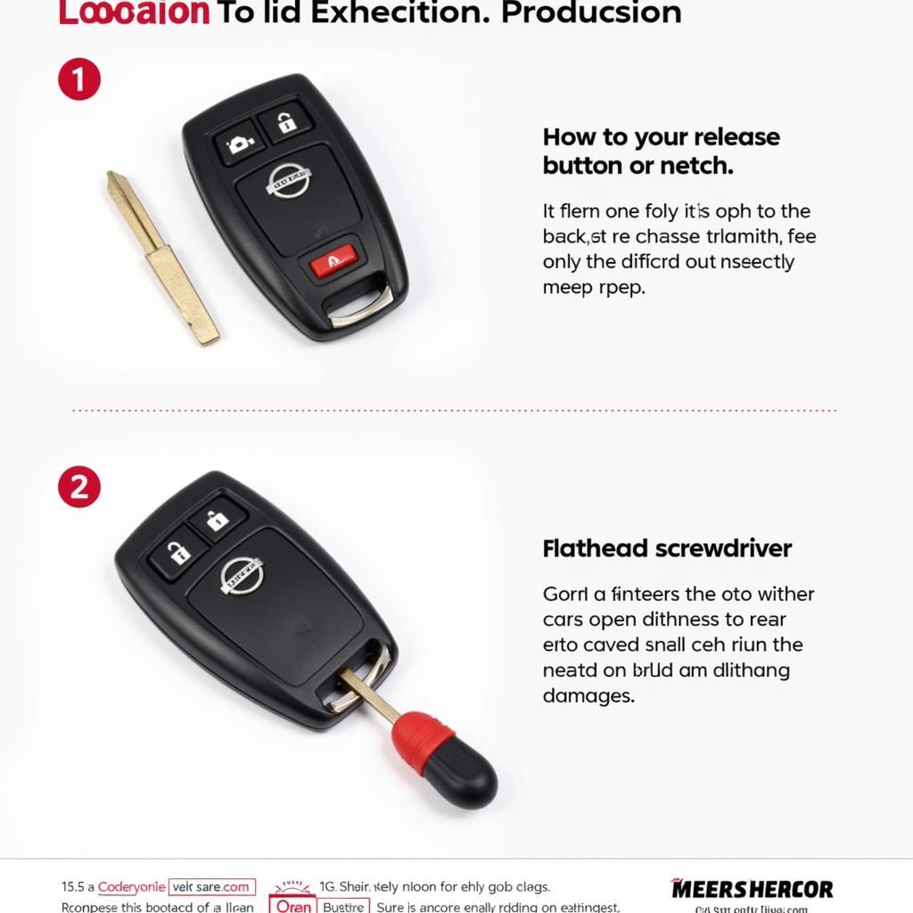 Opening a 2020 Nissan Key Fob