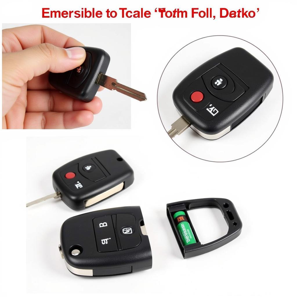 Opening a traditional Toyota Corolla Key Fob