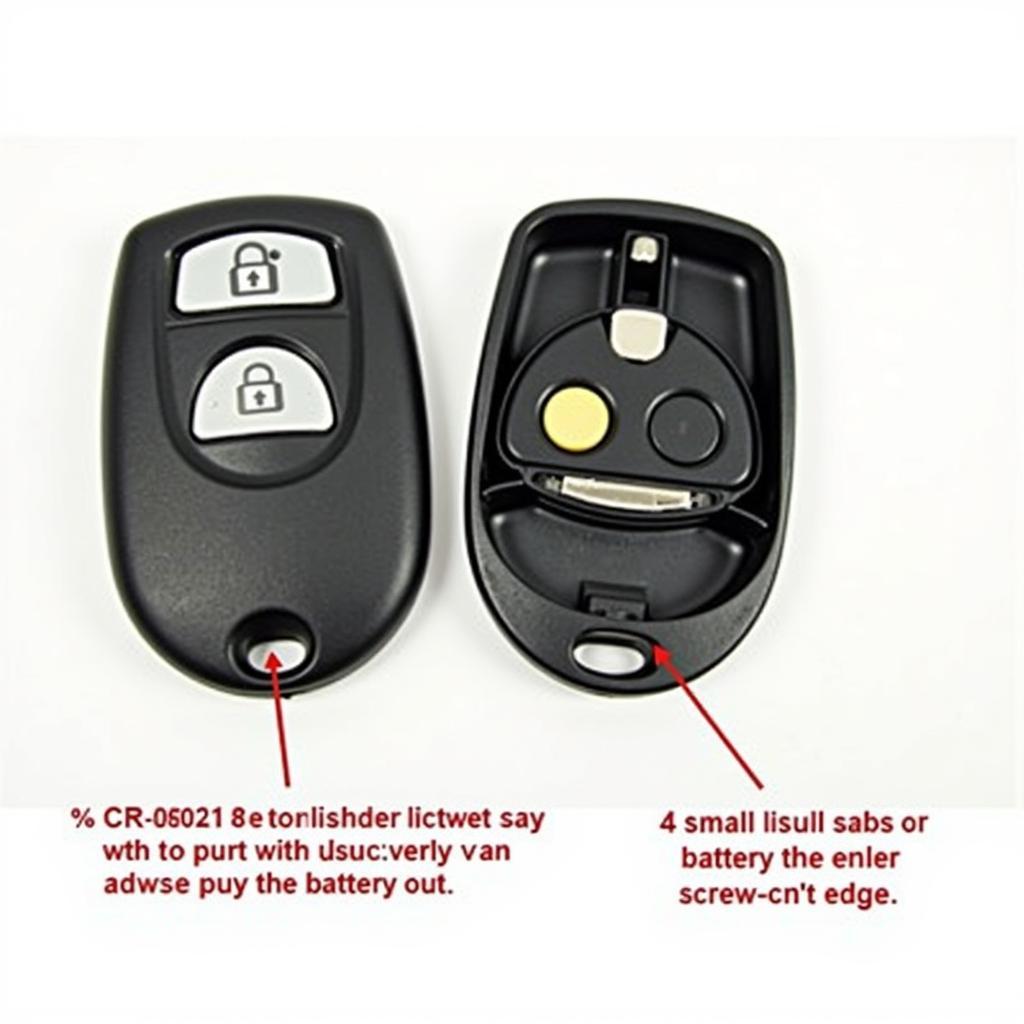 Prius Key Fob Open Showing Battery