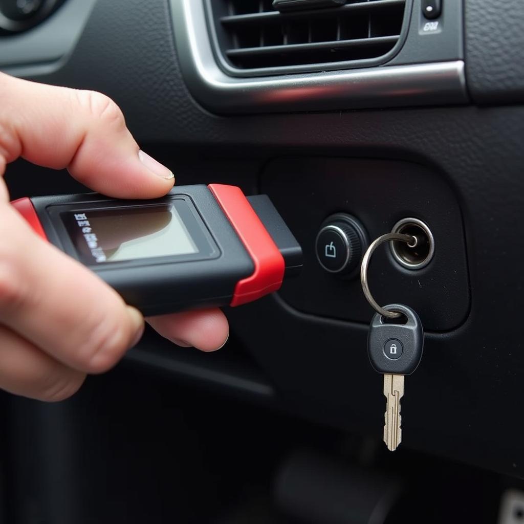 Professional Key Fob Programming with Diagnostic Equipment