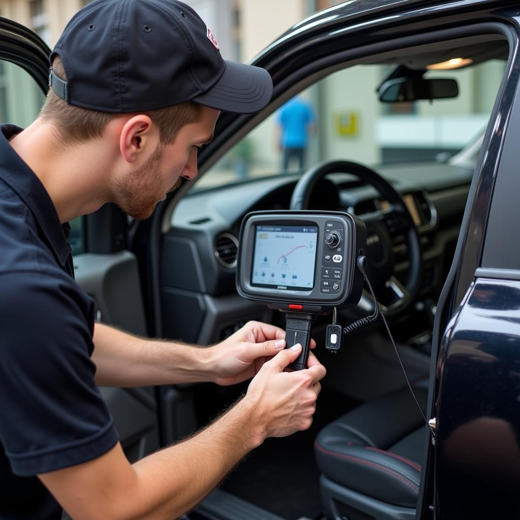 Professional Key Fob Programming by a Technician