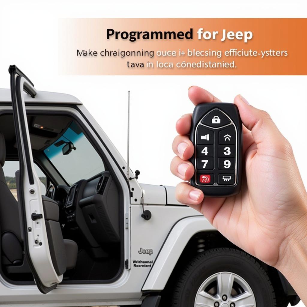 A Programmed Jeep Key Fob Working Perfectly