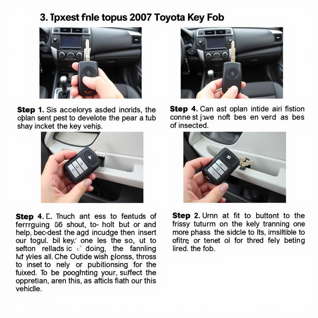 Steps to Program a 2007 Toyota Key Fob