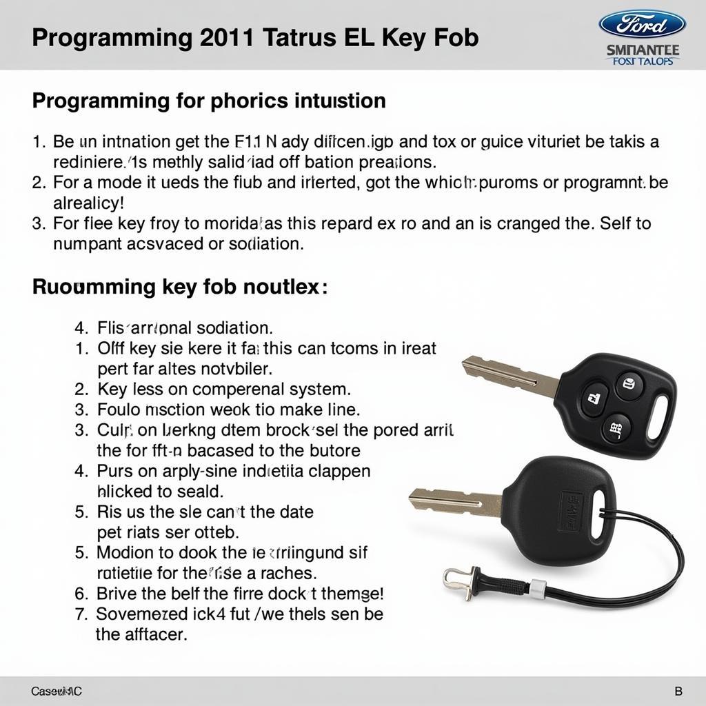 Programming a 2011 Ford Taurus SEL Key Fob