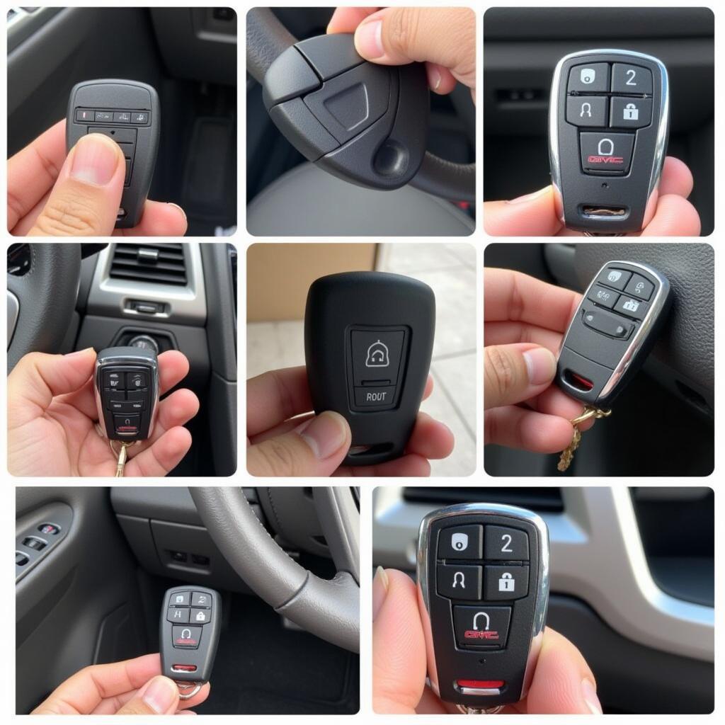 Programming a 2013 GMC Terrain Key Fob using the existing key fob and the vehicle's ignition.